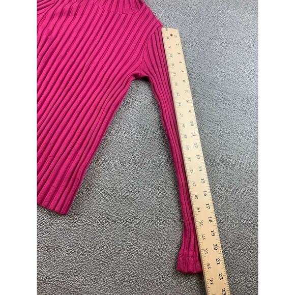 Veronica Beard Nellie Turtleneck Top Sweater XS Pink Ribbed Long Sleeve Pullover - Picture 7 of 7